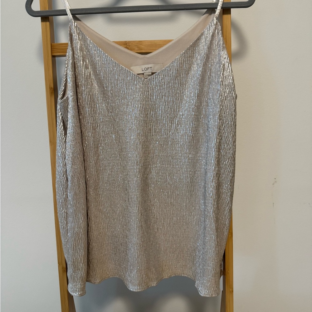 LOFT Silver Women's Top